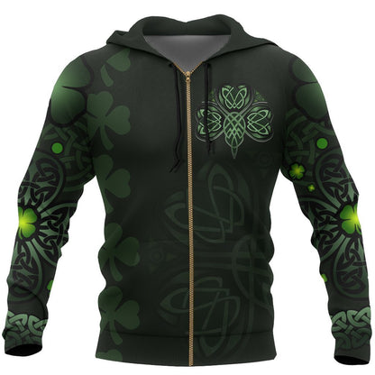 Irish Shamrock 3D All Over Printed Shirts For Men and Women TT0120-Apparel-TT-Zipped Hoodie-S-Vibe Cosy™