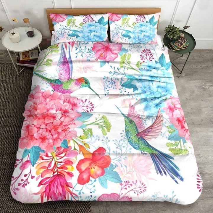 Hummingbird Flower Bedding Set-ML-ML-US Twin-Vibe Cosy™