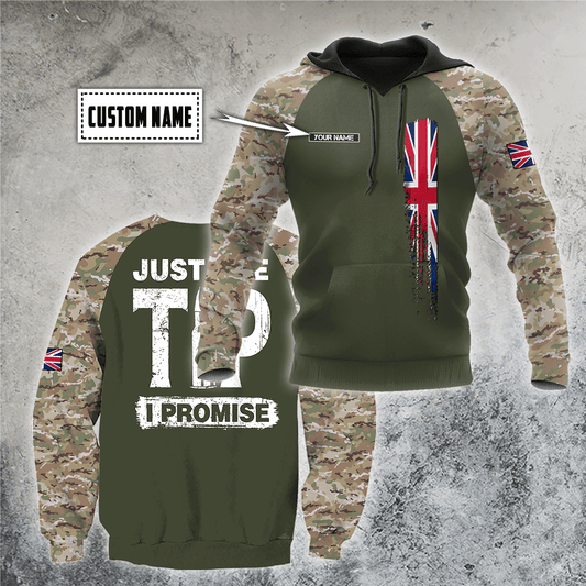 Custom name British Camo 3D Design print shirts