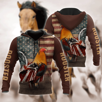 Premium Rooster 3D All Over Printed Unisex Shirts