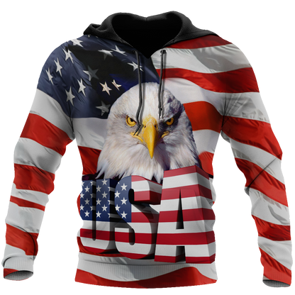 Independence Day American Eagle 3D All Over Printed Shirts Hoodie DD06122003 - Amaze Style™-Apparel