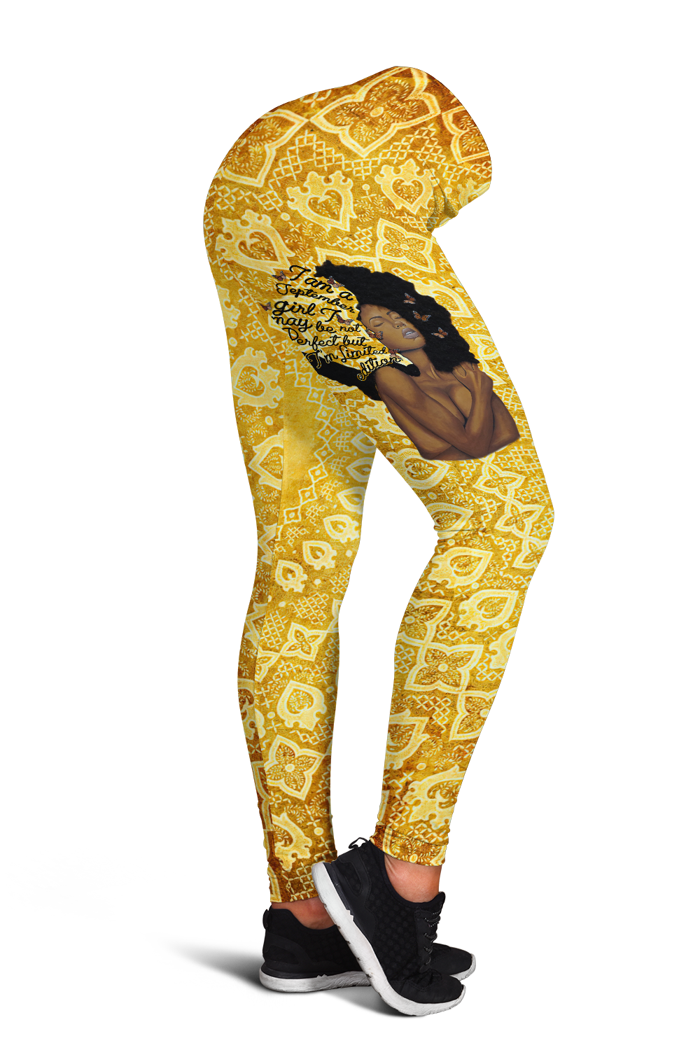 September afro girl art leggings + hollow tank combo DD06112001S-Apparel-HG-S-No tank-Vibe Cosy™