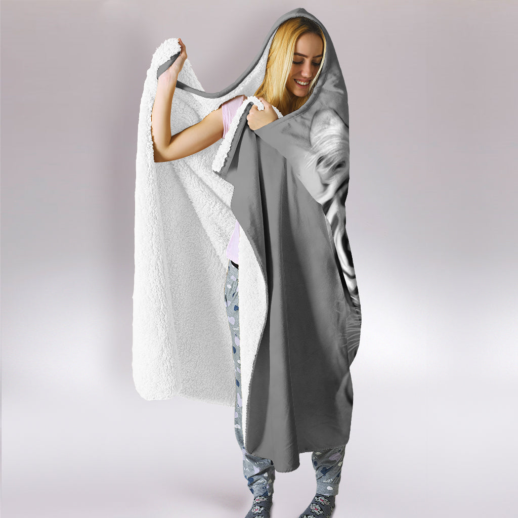 White Tiger 3D All Over Hooded Blanket DQB08172003