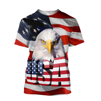 Independence Day American Eagle 3D All Over Printed Shirts Hoodie DD06122003 - Amaze Style™-Apparel