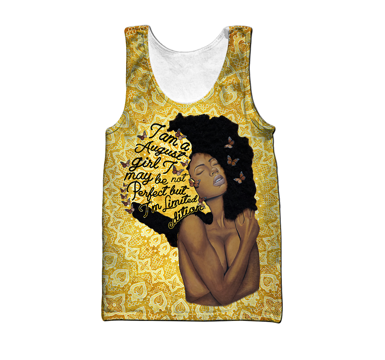 August afro girl art 3d hoodie shirt for men and women DD06102002-Apparel-HG-Men's tank top-S-Vibe Cosy™