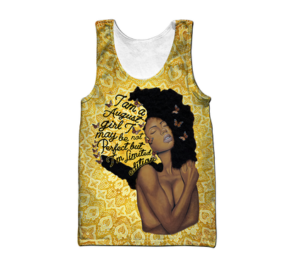 August afro girl art 3d hoodie shirt for men and women DD06102002-Apparel-HG-Men's tank top-S-Vibe Cosy™