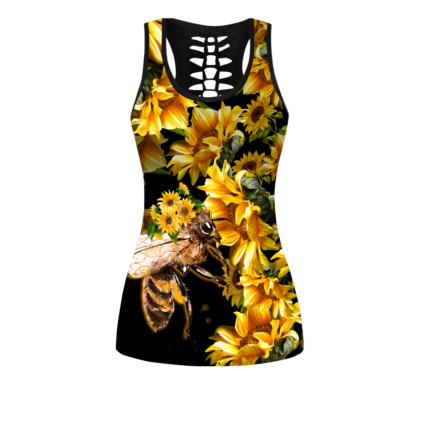 Love Bee Mandala Combo Tank + Legging Pi13062001-Apparel-MP-S-S-Vibe Cosy™