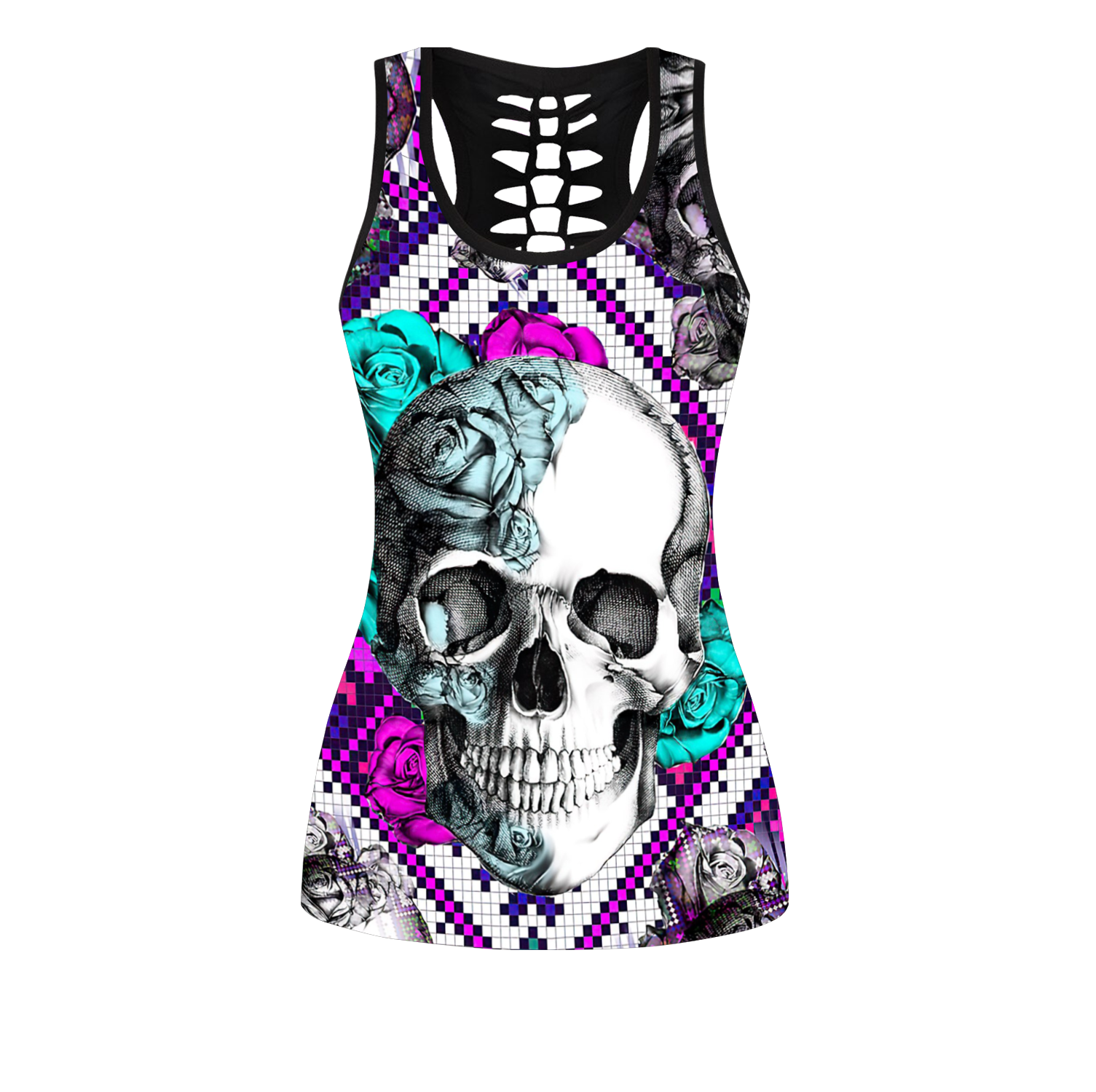 Love Skull tanktop & legging outfit for women Pi130502 - Amaze Style™-Apparel