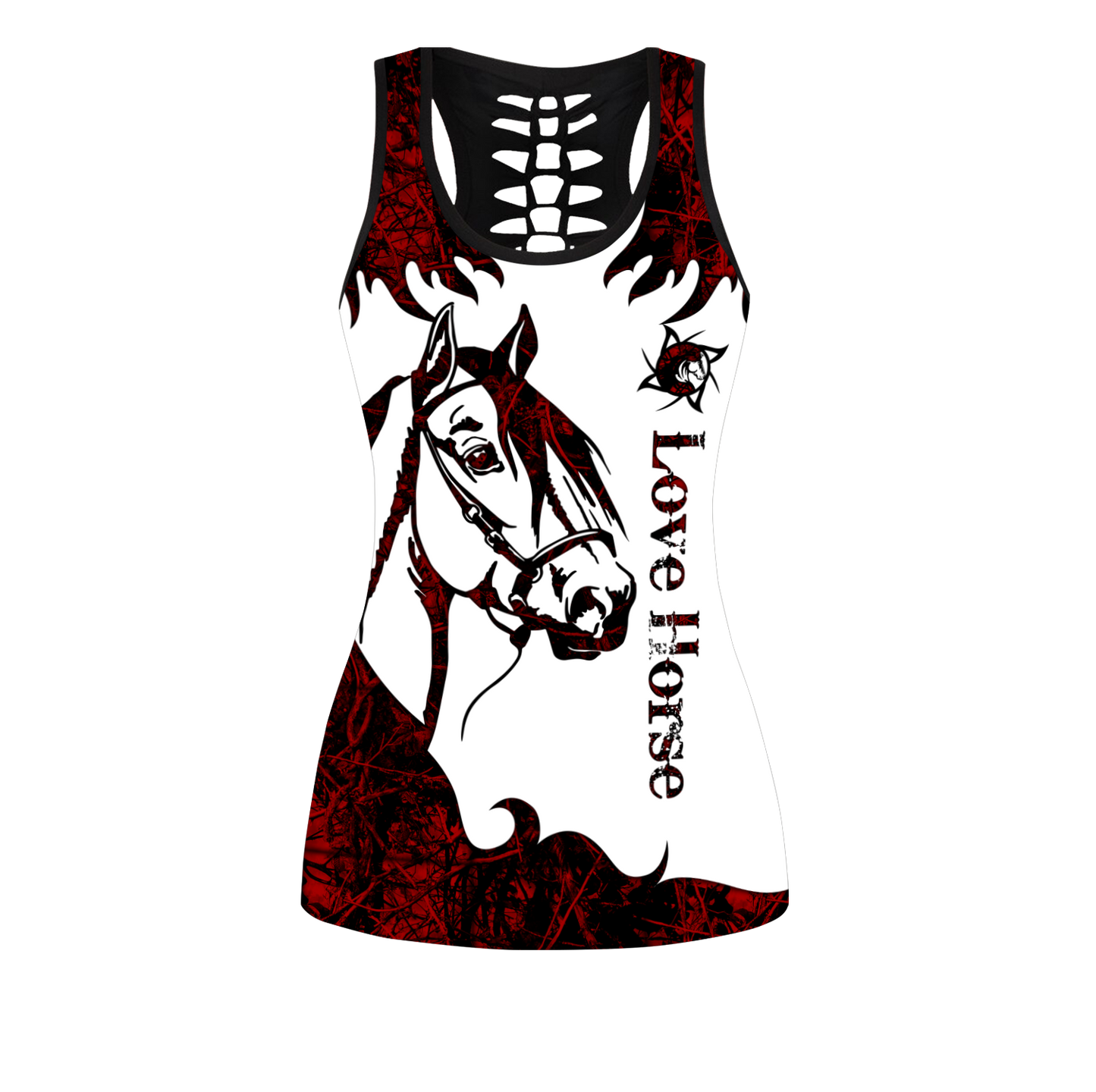 Love Horse Red Tatoo Combo Tank + Legging Pi31072003