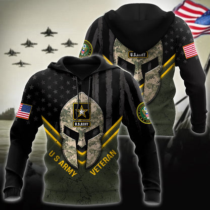 Spartan Soldier US Veteran 3D All Over Printed Shirt Hoodie Pi21082002