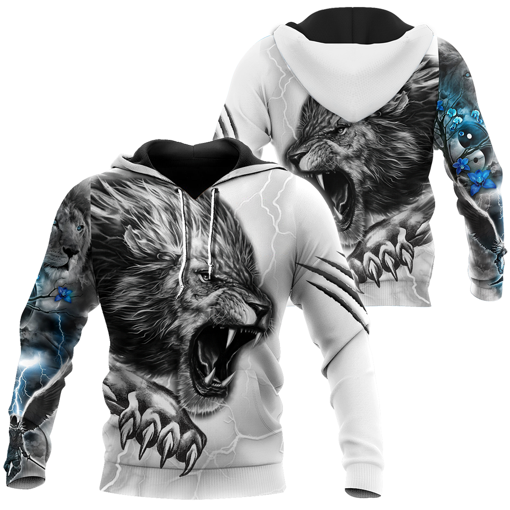 Lion Warrior 3D All Over Print Hoodie Pi28082002