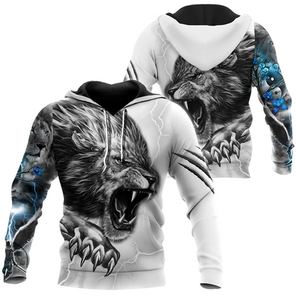 Lion Warrior 3D All Over Print Hoodie Pi28082002