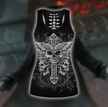 Cross Skull Tattoo Combo Outfit For Women AM092040-LAM