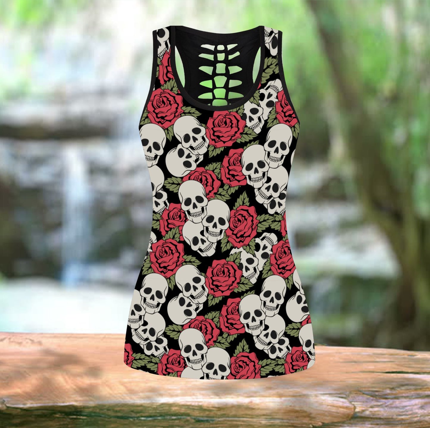 Rose Skull Tattoo Combo Legging + Tank TT082001