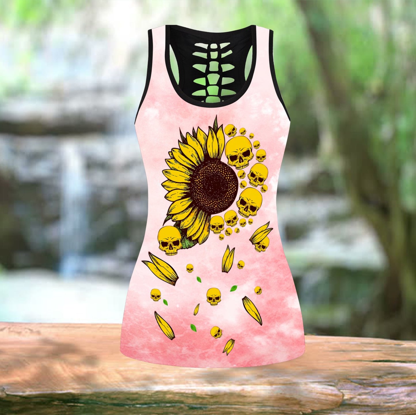 Sunflower Skull Tattoo Combo Legging + Tank TT082002