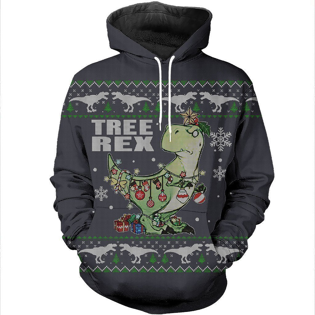 3D All Over Printed Dinosaurs Christmas Shirts And Shorts-3D All Over Printed Clothes-HP Arts-Normal Hoodie-XS-Vibe Cosy™