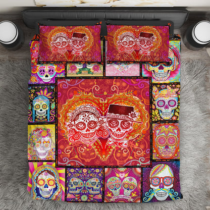 Sugar Skull Couple Bedding Set AM082028