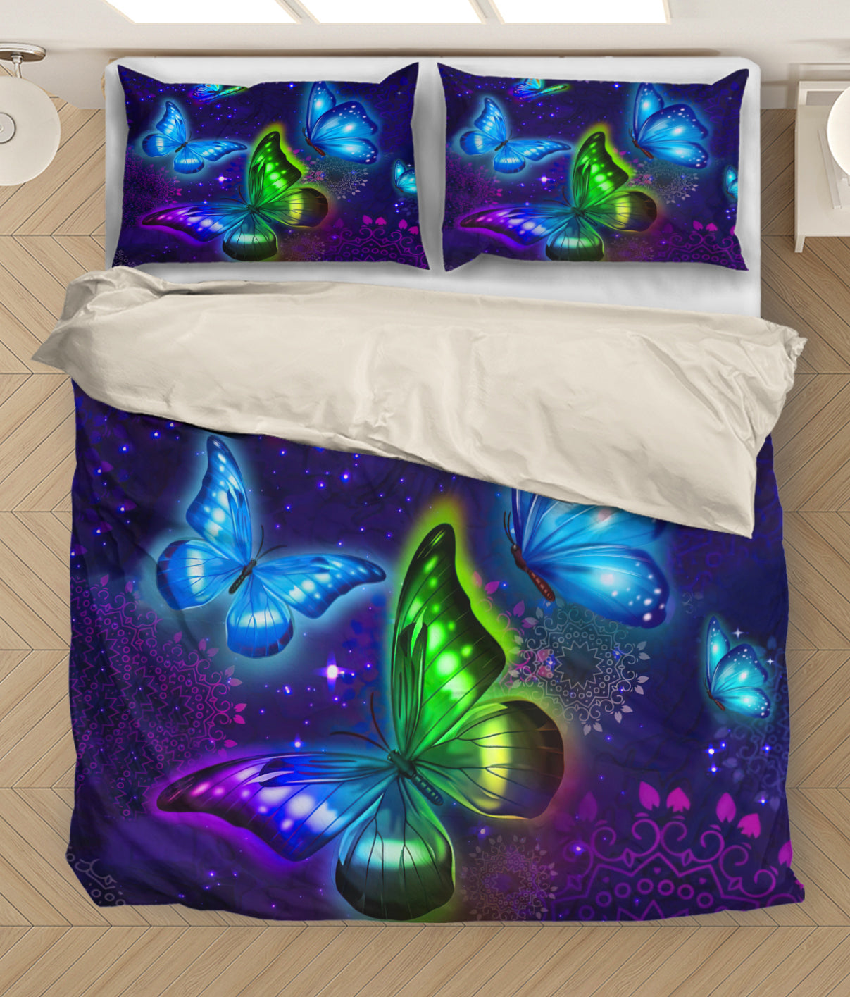 Mandala Rainbow Butterfly Bedding Set By ML-ML-US Twin-Vibe Cosy™