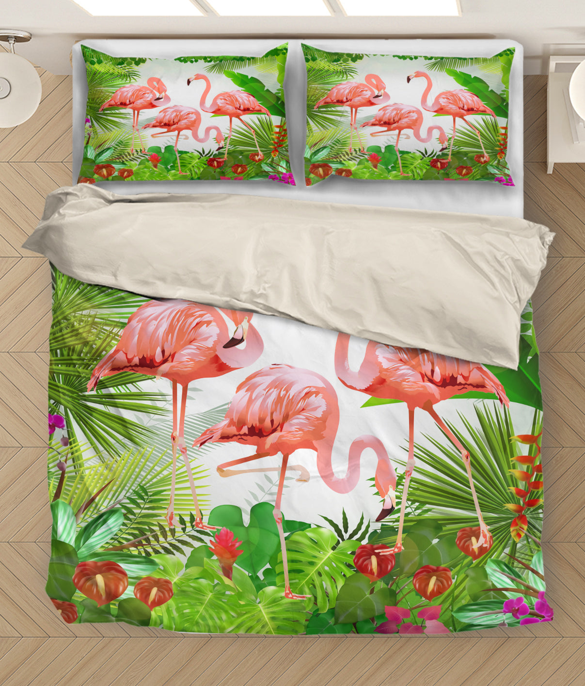 Lovely Pink Flamingo Bedding Set HAC120605-Bedding Set-NM-Twin-Vibe Cosy™