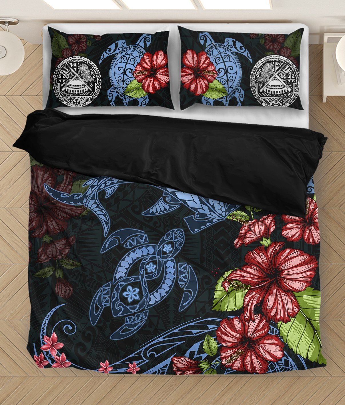 American Samoa Polynesian Sea Turtle Bedding Set-ML-ML-US Twin-Vibe Cosy™