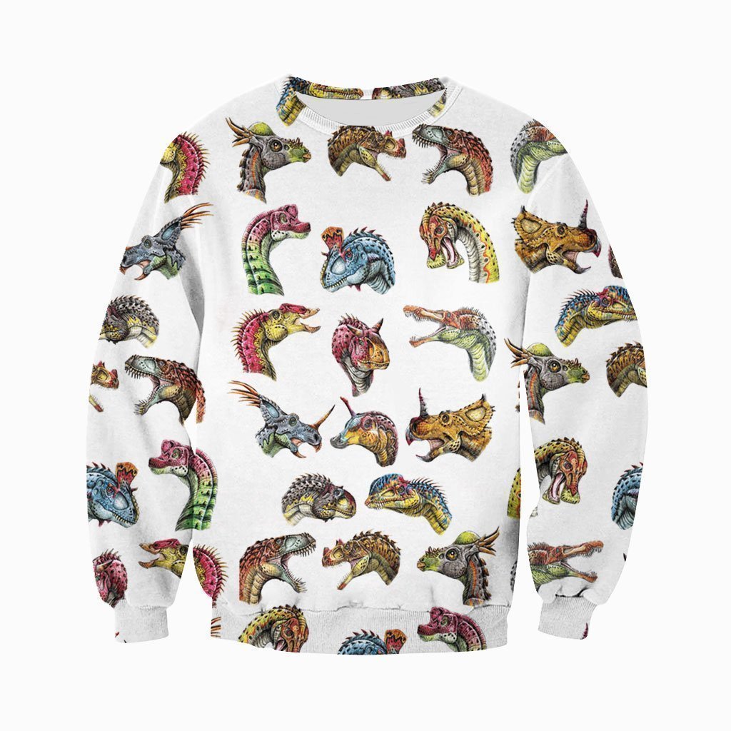 3D All Over Printed Dinosaurs Shirts and Shorts-3D All Over Printed Clothes-HP Arts-Long-sleeved Shirt-XS-Vibe Cosy™
