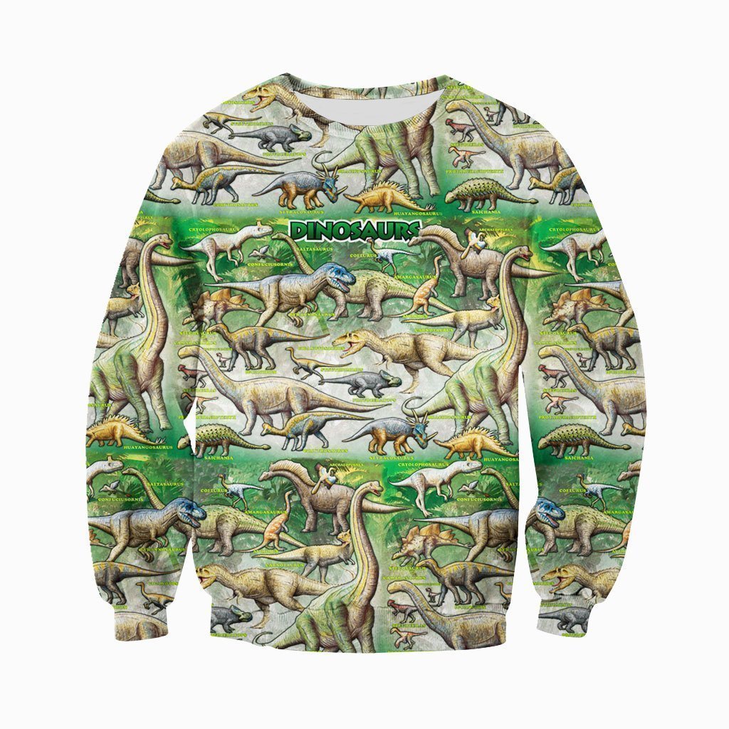 3D All Over Printed Dinosaurs Art Shirts And Shorts-3D All Over Printed Clothes-HP Arts-T-shirt-XS-Vibe Cosy™