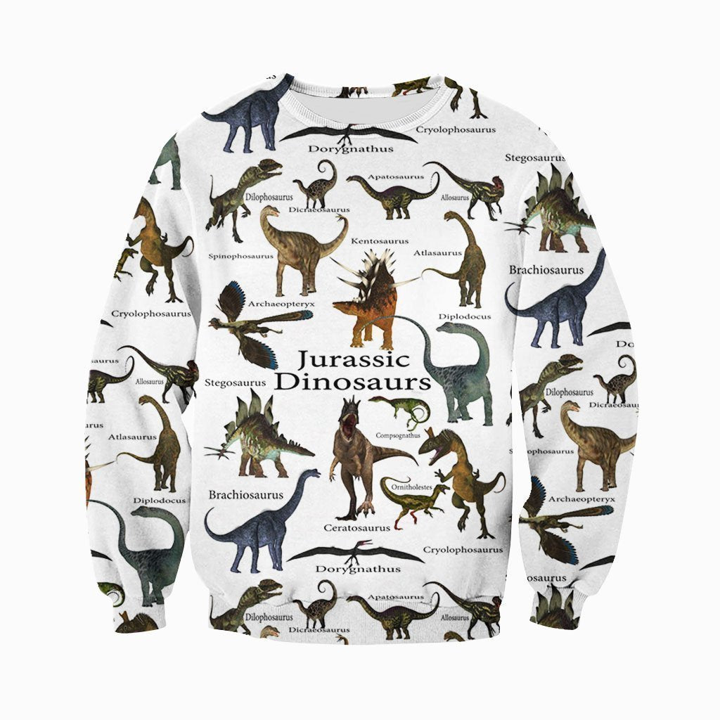 3D All Over Printed Dinosaurs Shirts and Shorts-3D All Over Printed Clothes-HP Arts-Long-sleeved Shirt-XS-Vibe Cosy™