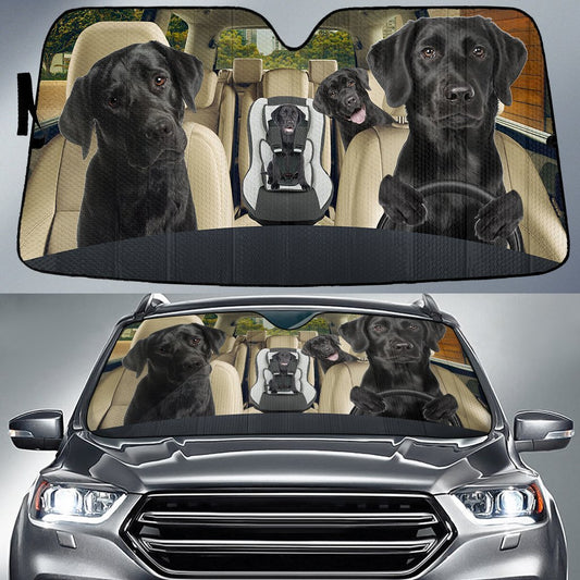 Black labrador auto sun shade baby in car HAC310702-Apparel-HG-Vibe Cosy™