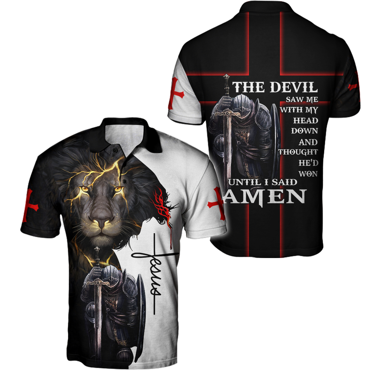 The Devil Saw Me With My Head Down 3D All Over Printed Shirts For Men and Women Pi250501S13-Apparel-TA-POLO-S-Vibe Cosy™