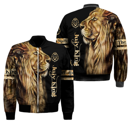 Custom Name July King Lion  3D All Over Printed Unisex Shirts