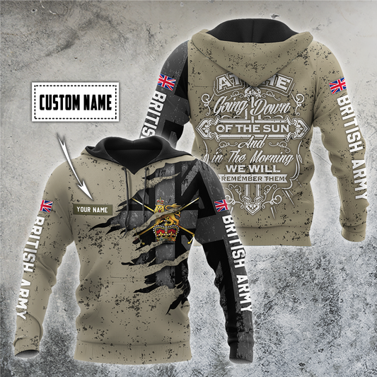 Custom name British Camo 3D Design Print Shirts