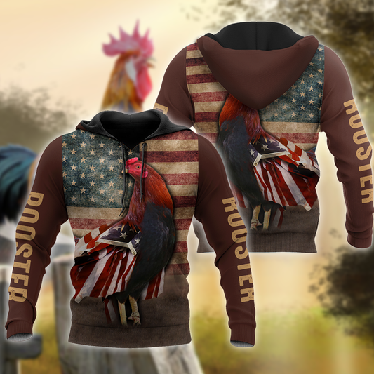Premium Rooster 3D All Over Printed Unisex Shirts