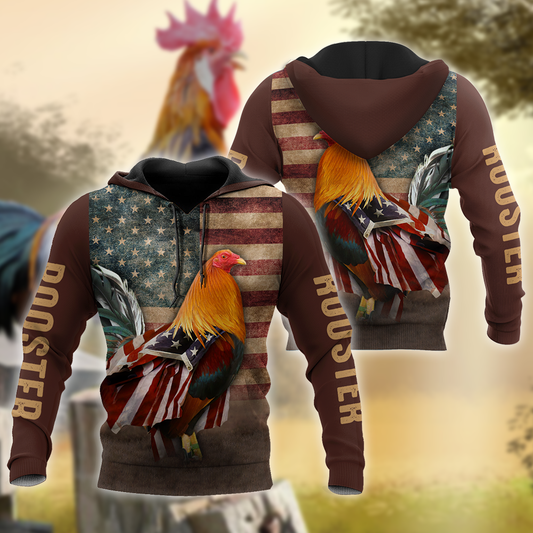 Premium Rooster 3D All Over Printed Unisex Shirts