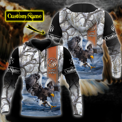 Personalized Name Eagle 3D All Over Printed Shirts For Men and Women