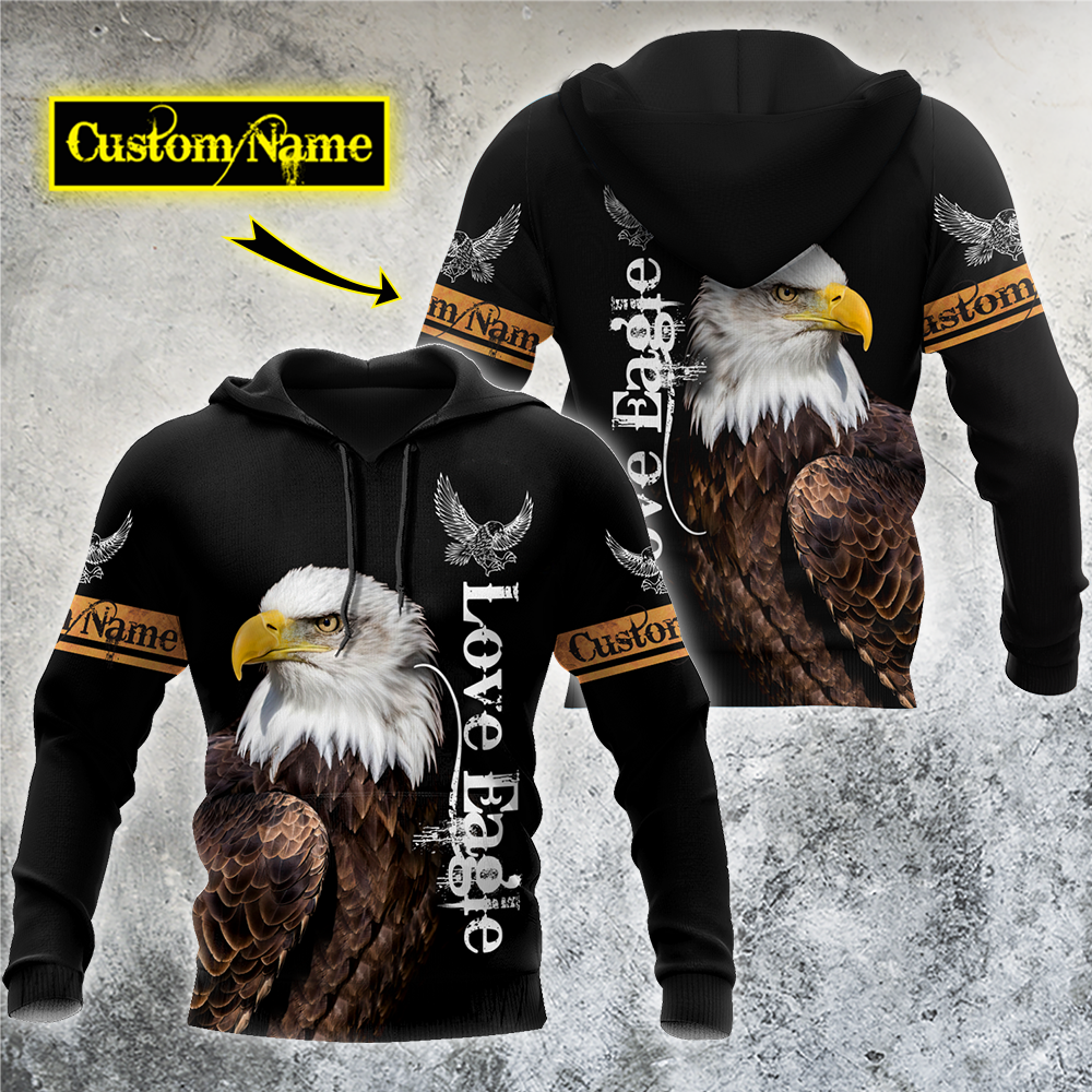 Personalized Name Eagle 3D All Over Printed Shirts For Men and Women