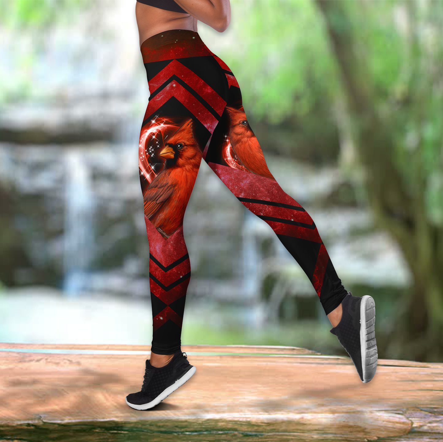 Cardinal Birds Red Color Combo Legging + Tank HAC100803
