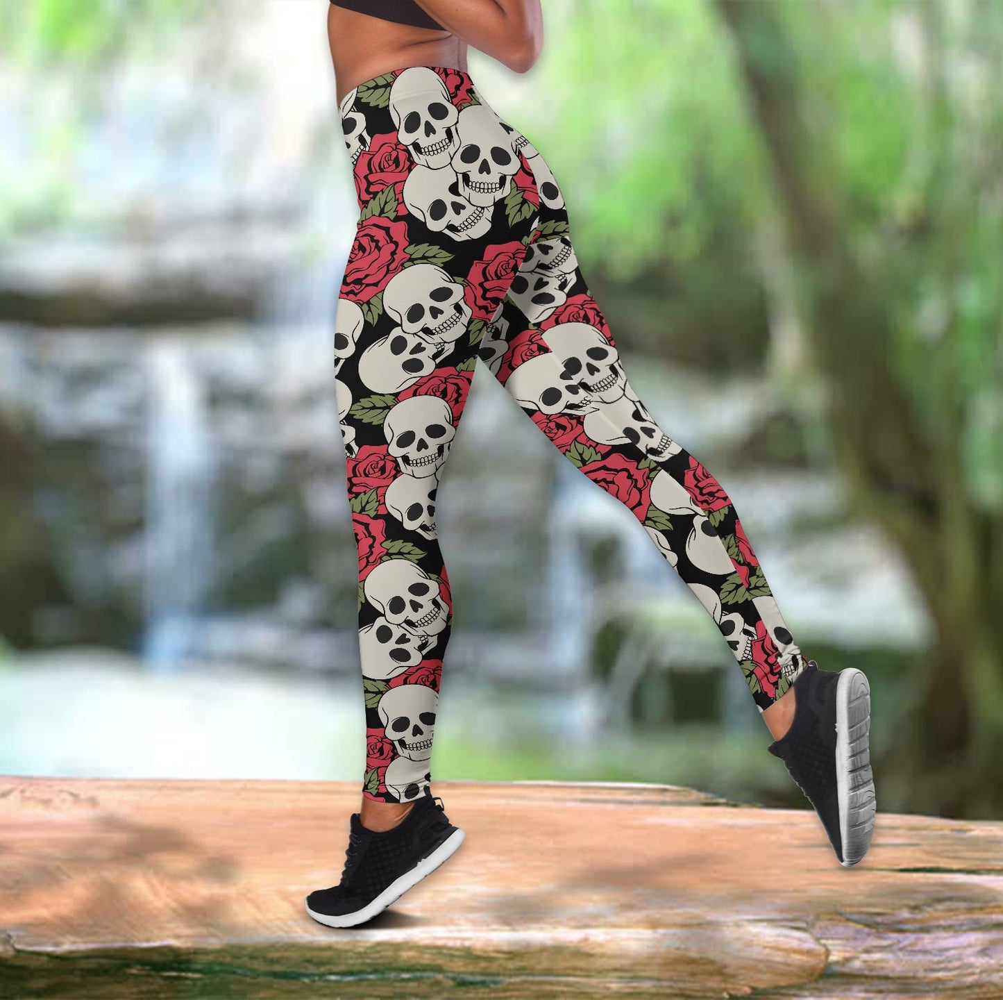 Rose Skull Tattoo Combo Legging + Tank TT082001