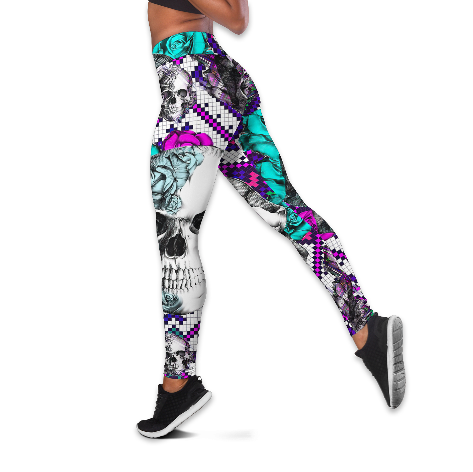 Love Skull tanktop & legging outfit for women Pi130502 - Amaze Style™-Apparel
