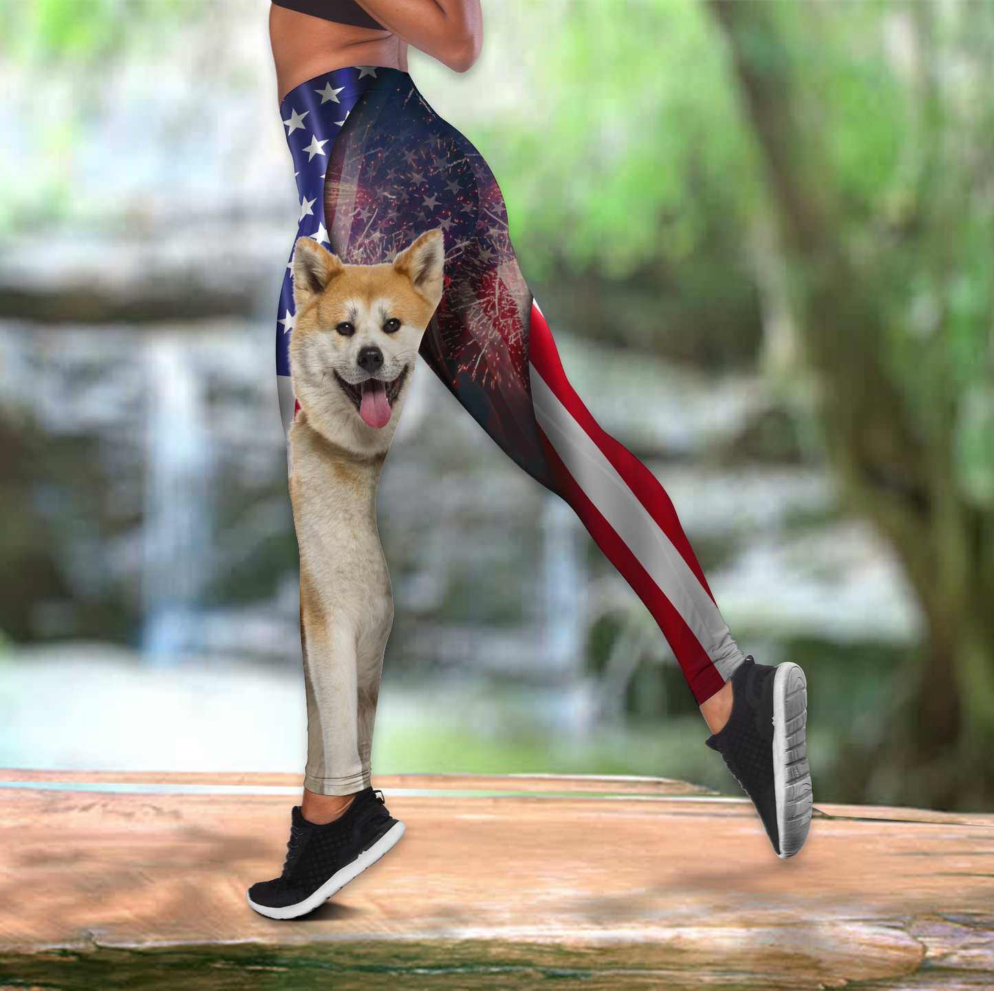 Akita tattoos legging + hollow tank combo HAC120807