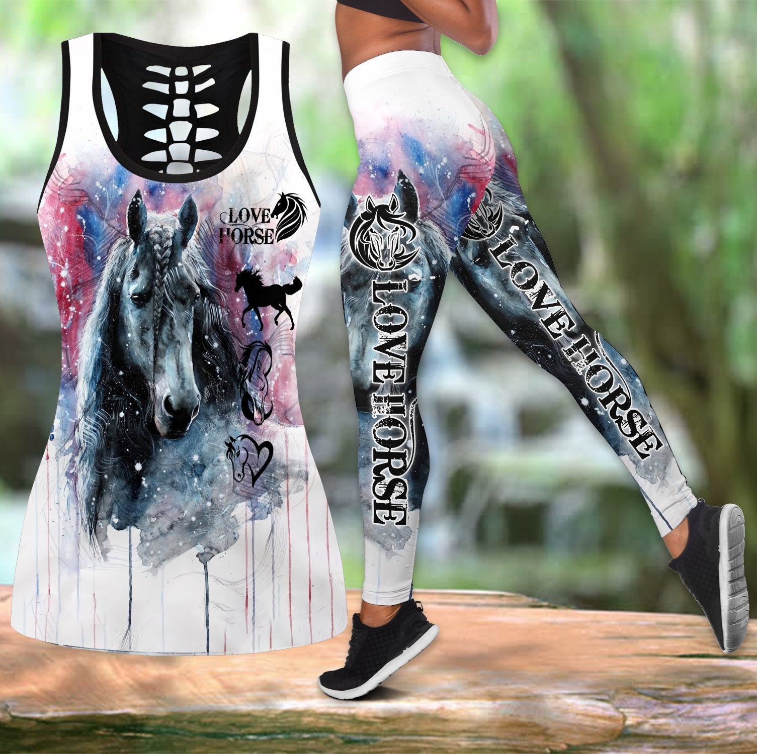 Love Horse Combo Tank + Legging HAC170401-Apparel-MP-S-S-Vibe Cosy™