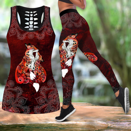 Love fox legging + hollow tank combo HAC020401-Apparel-HG-S-S-Vibe Cosy™