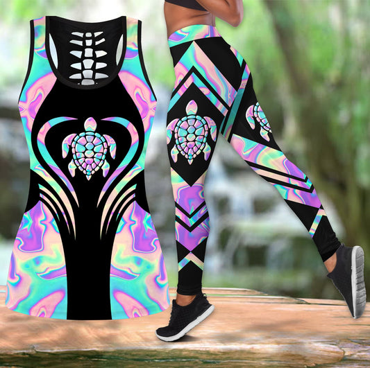 Turtle legging + hollow tank combo HAC110506-Apparel-HG-S-S-Vibe Cosy™