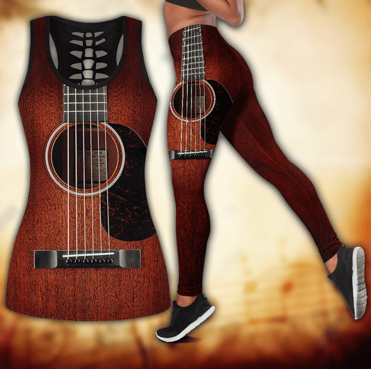 Wood Guitar Combo Tank + Legging-Apparel-HP Arts-S-S-Vibe Cosy™