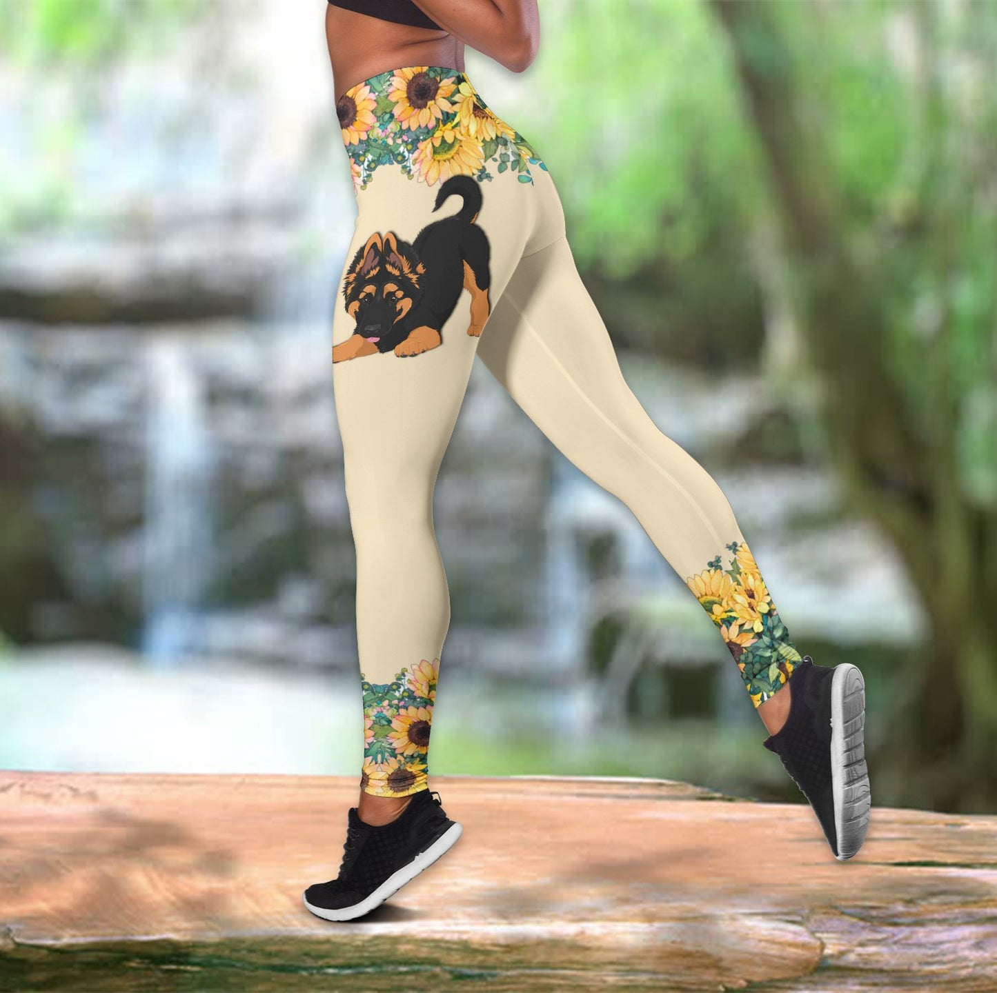 German shepherd flower combo hoodie + legging MH1009201
