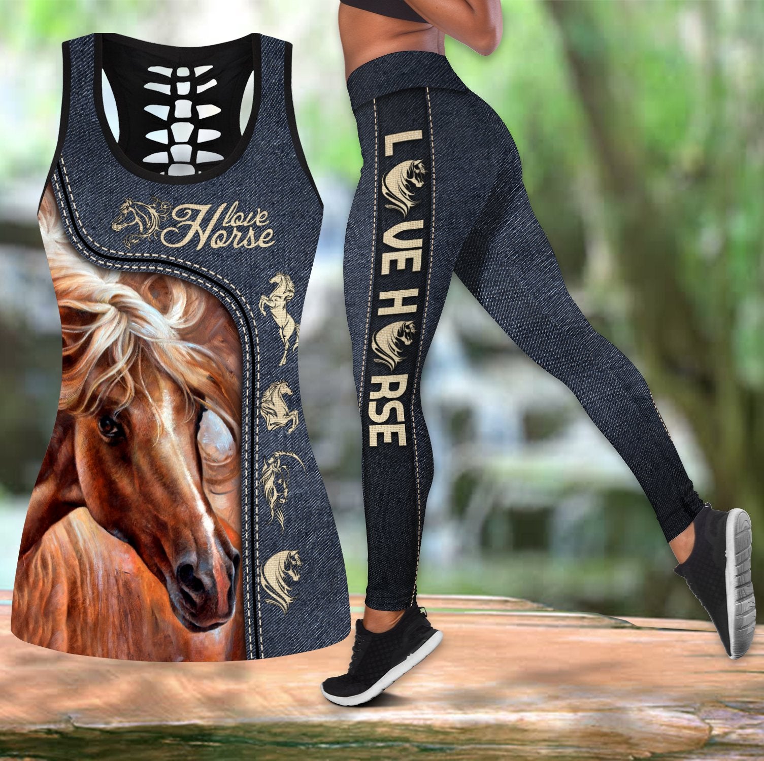 Love Horse Combo Tank + Legging Pi150404-Apparel-MP-S-S-Vibe Cosy™