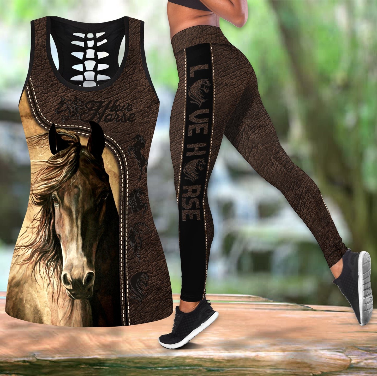 Love Horse Combo Tank + Legging Pi150405-Apparel-MP-S-S-Vibe Cosy™