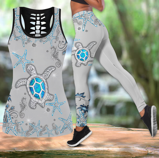 Jewelry Turtle 3D print combo legging tanktop