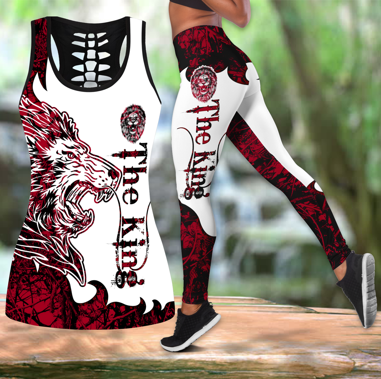 tattoos legging + hollow tank combo JJW09092003S