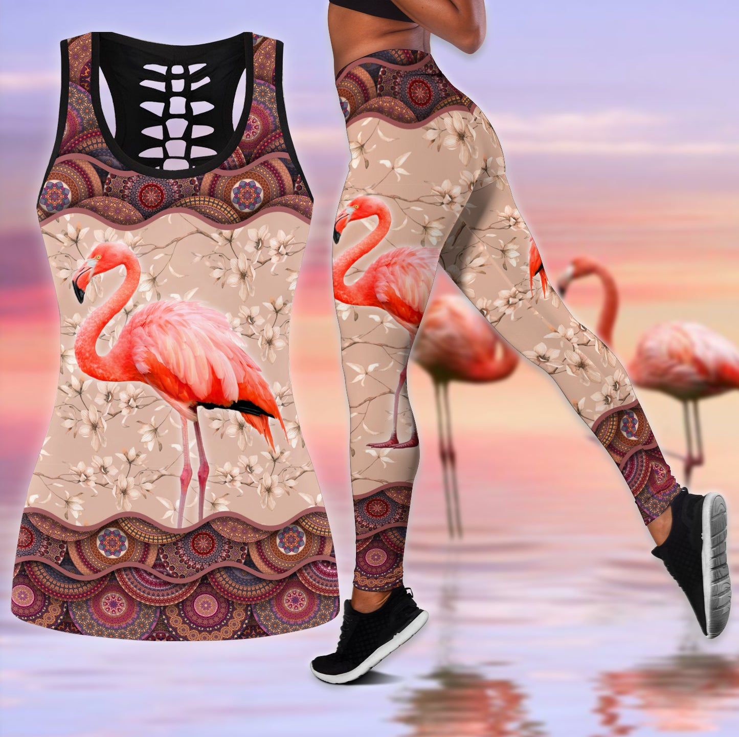 Vintage Flamingo Combo Tank + Legging TR0409201