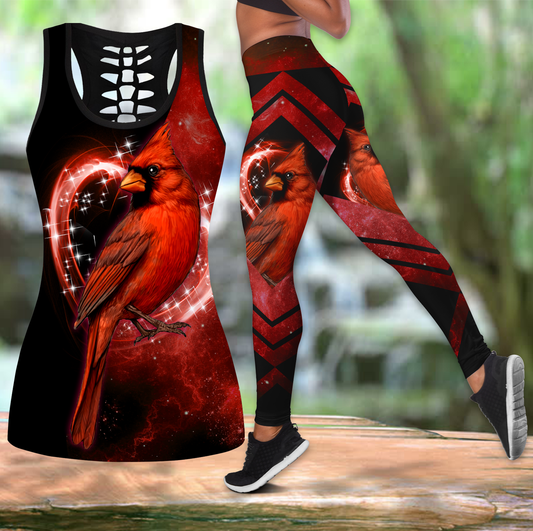 Cardinal Birds Red Color Combo Legging + Tank HAC100803